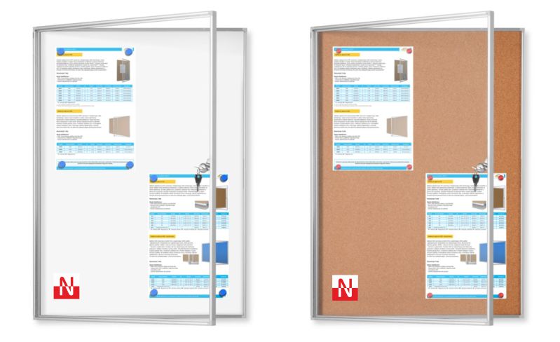 gablota wewnętrzna, otwierana na bok